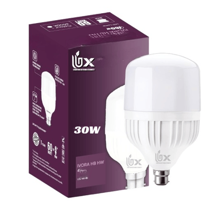 UBX 30W Led Hammer Bulb | b22 High Cri & High Efficiency | Energy Efficient | Long Life & Low Maintenance | Pack Of 1| 4Kv Surge Protection | Cool Day Light (6500K)