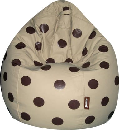 Zolo Printed XXL Bean Bag Cover Only - Without Filling - Spotty (Fawn)