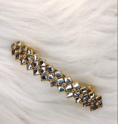  Gold Hair Barrette with Rhinestones