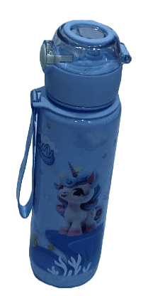 Water Bottle with Unicorn Design and Leakproof Lid - Perfect for School, Sports, and Travel