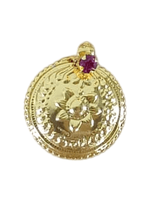 Gold Plated SUTRAM  with Ruby Stones