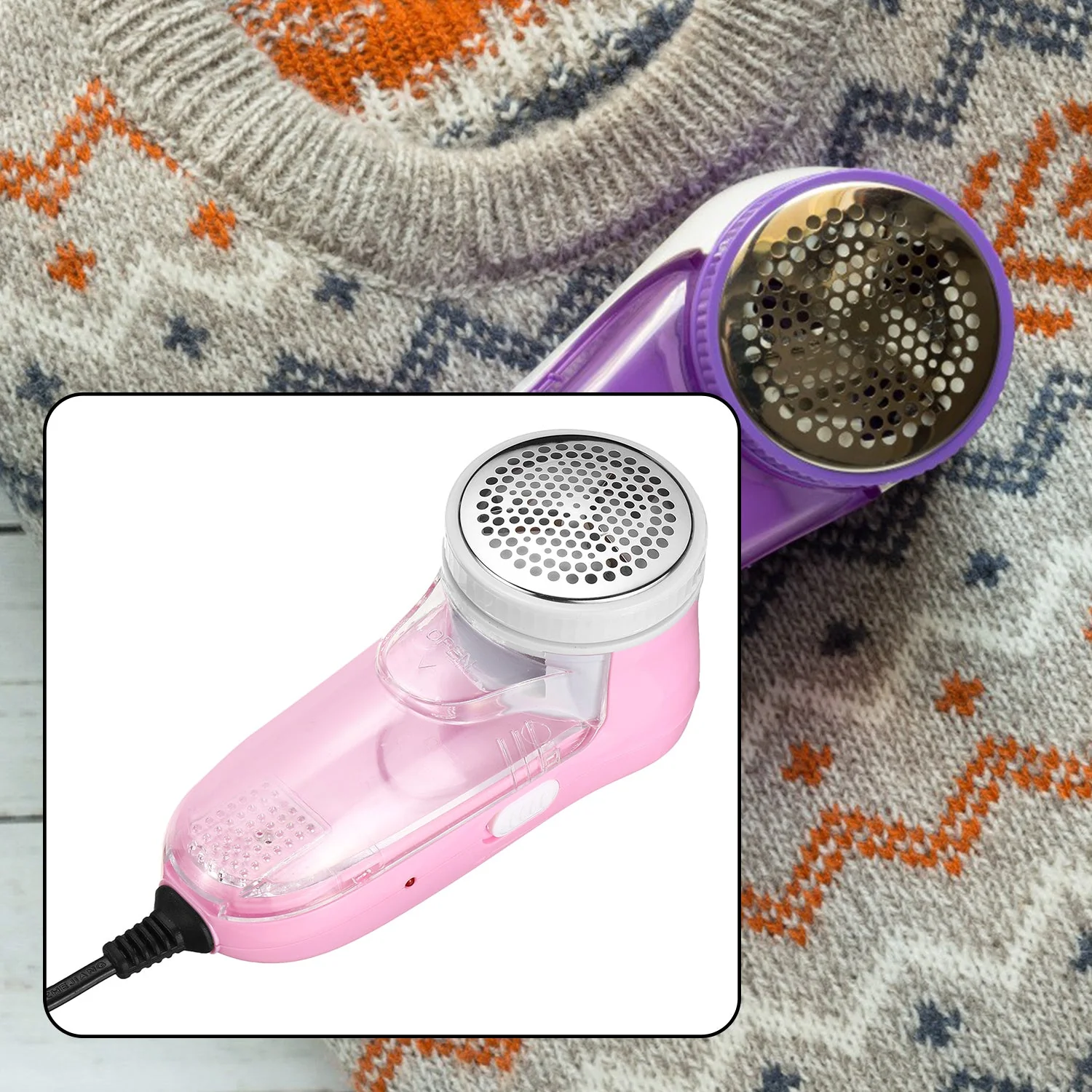  Electric Lint Remover, Portable Lint Shaver and Fabric Defuzzer with 2-Speeds, USB Rechargeable Sweater Shaver for Clothes, Couch, Furniture, Curtains, Blankets, and Bedding