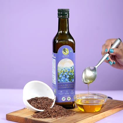 Organic Cold Pressed Flaxseed Oil - 500 ml