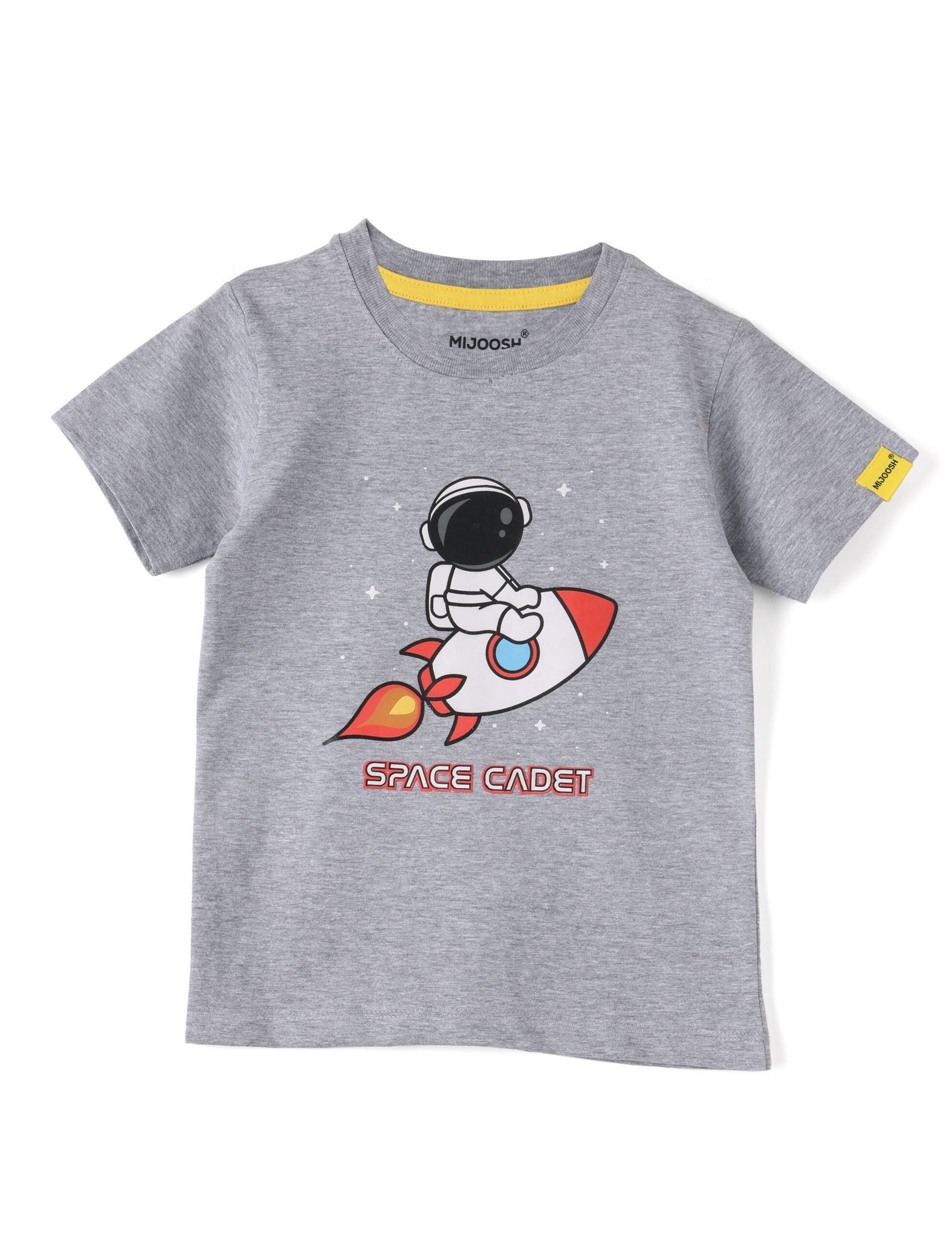 Boys T shirt Cotton Grey Heather Mélange Space Cadet