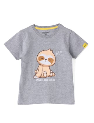 Boys T shirt Cotton Grey Heather Mélange Born Chiller