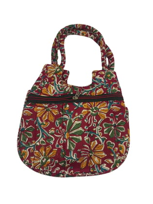 Kalankari Shoulder Bag with Zipper Closure