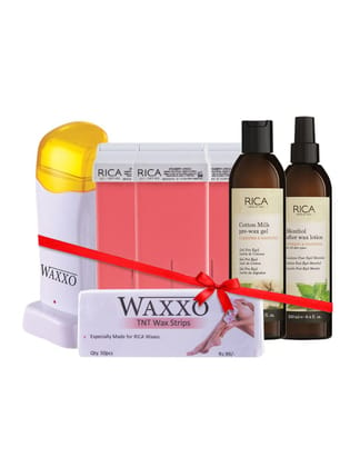 Rica Wax Strawberry Roll-On Waxing Starter Kit