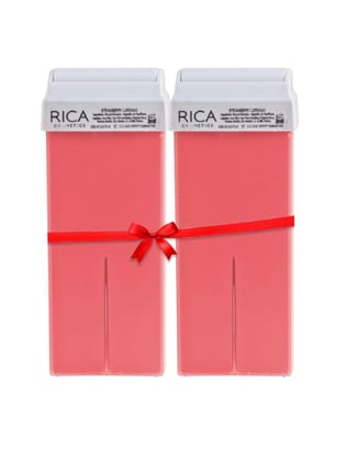 Rica Strawberry Liposoluble Roll-On Wax - Set of 2