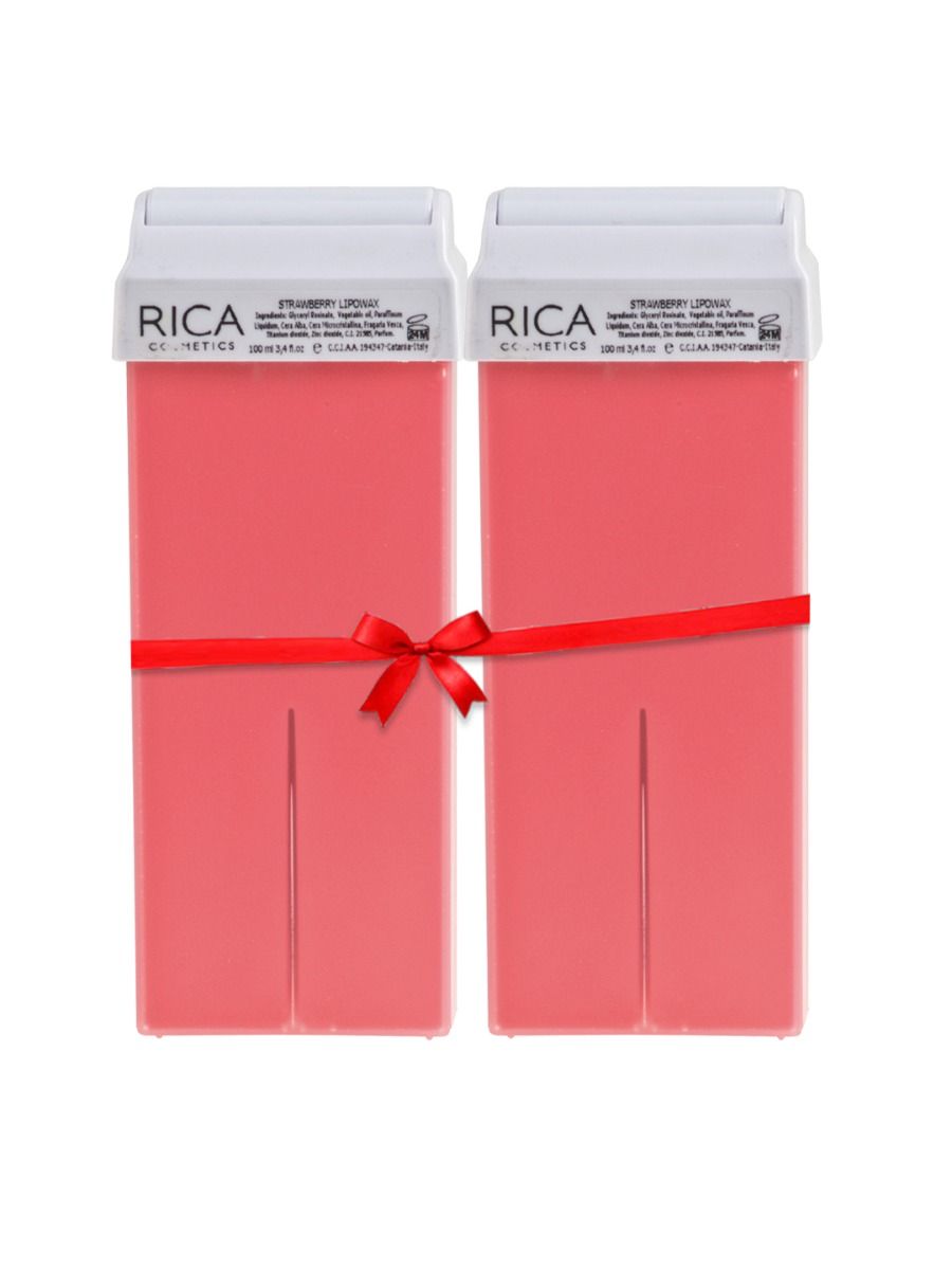 Rica Strawberry Liposoluble Roll-On Wax - Set of 2