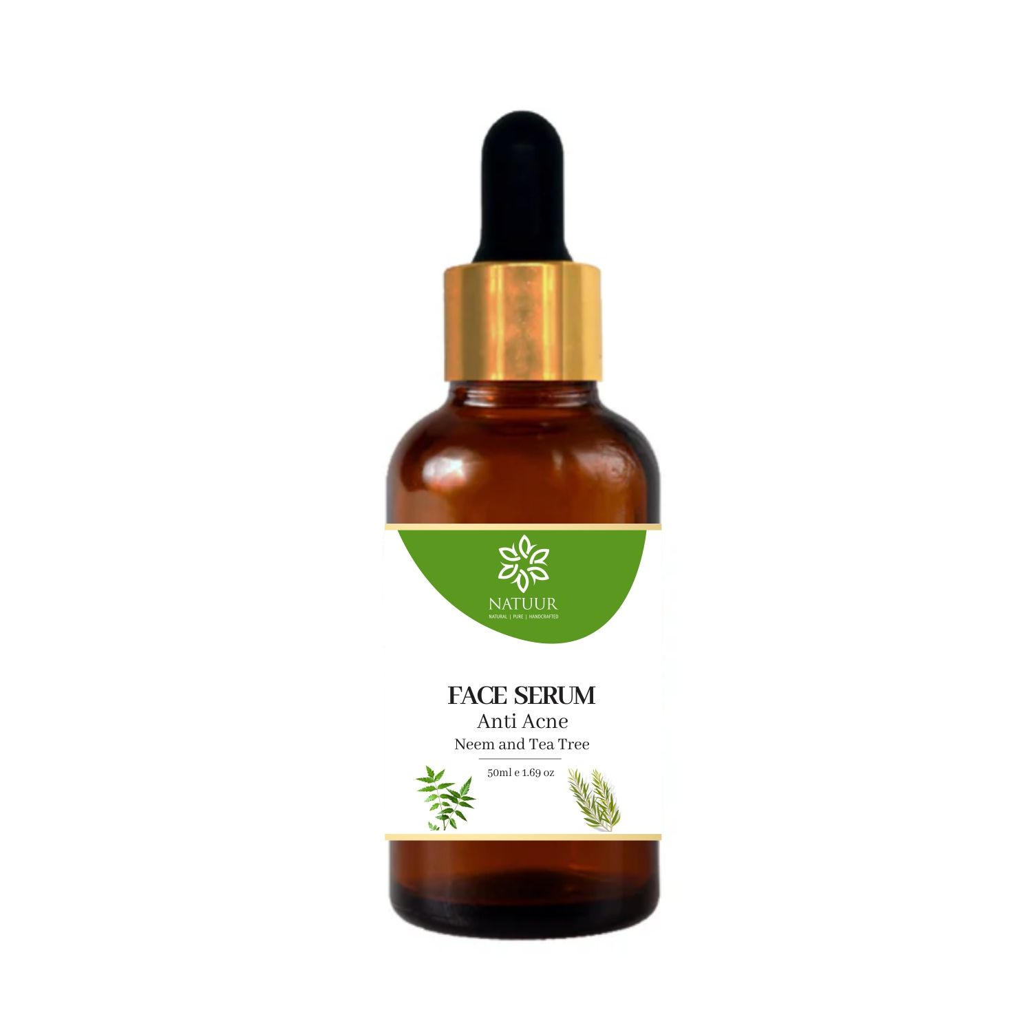 NATUUR - Anti Acne Face Serum - 50ml | Controls Oil Production | Reduces Inflammation & Prevents Breakouts | For Clear & Healthy-Looking Skin