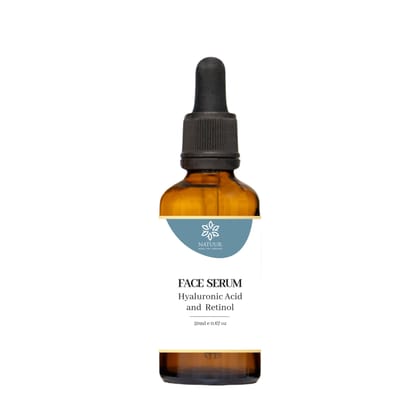 NATUUR - Hyaluronic Acid Face Serum - 20ml | Moisturizing and Plumping | Anti-Aging | Suitable for All Skin Types | Brightening and Antioxidant Properties I Synthetic fragrances and preservatives free