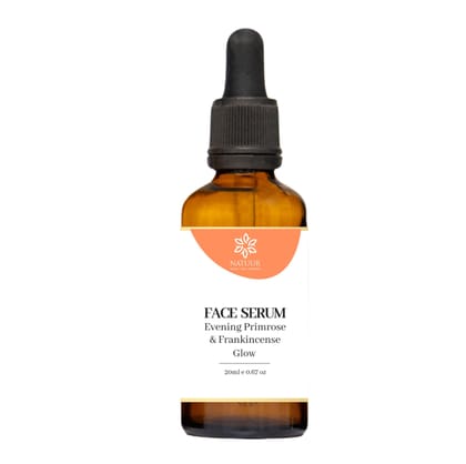 NATUUR - Glow with Evening Primrose and Frankincense Face Serum - 20ml | Nourishing and Brightening Serum | Healthy and Radiant Complexion