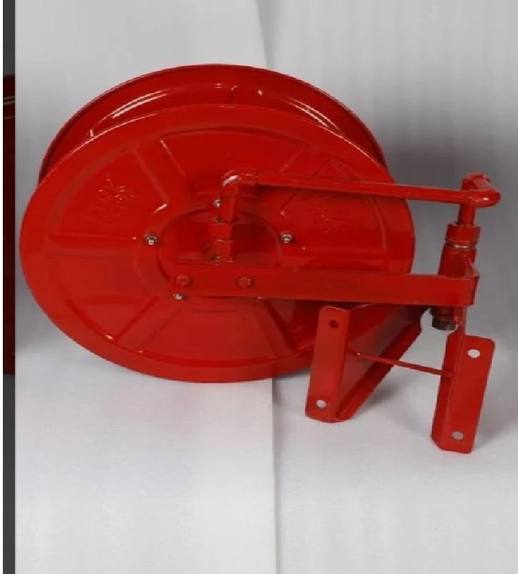 Fire Hose Reel, Wall Mounted, 1" Outlet, 50' Hose, Red  30 Mtr.