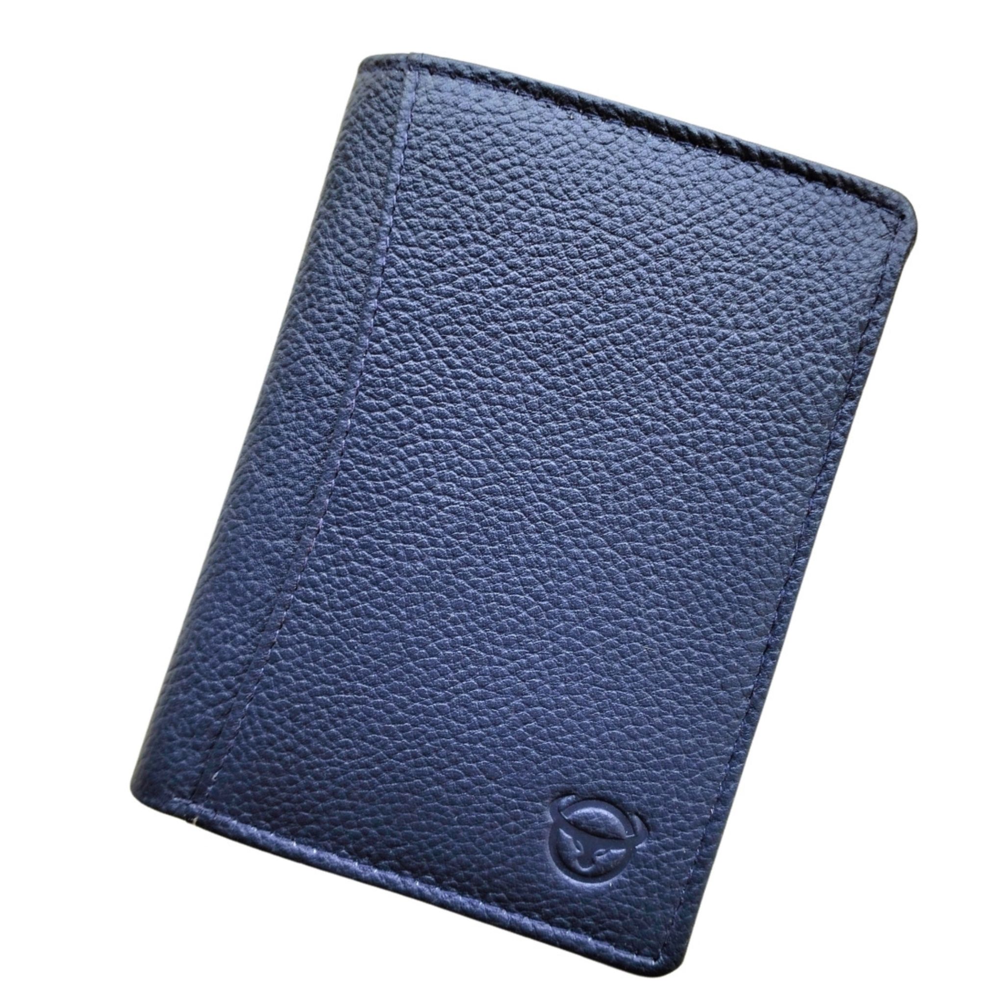 GIGABULL Men Casual Blue Genuine Leather RFID Wallet