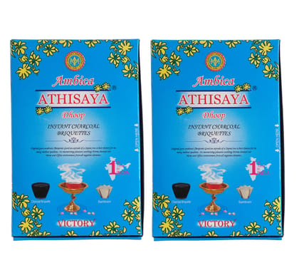 Ambica Athisaya Dhoop Cup Sambrani | Herbal and Organic Dhoops  ( Pack of 2 )