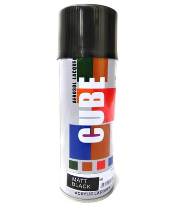 Cube Aerosol Acrylic Lacquer Spray Paint - Black