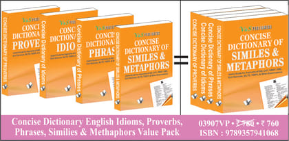 Concise Dictionary English Idioms, Proverbs, Phrases, Similies & Methaphors Value Pack