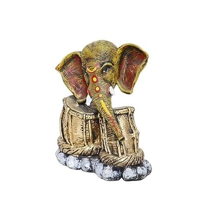 Handcraft Lucky Ganpati/Ganesha Statue/Ganesh Idol for Home,Ganesh murti for Home,Gift,Ganesh Statues for Living Room, (BVtablaganeshanew) Visit the BECKON VENTURE Store