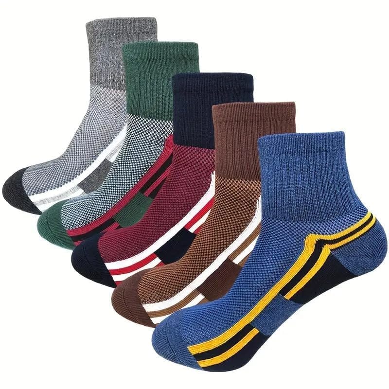 Sockscarving Pack of 5 Ankle Length Socks, Basik Edition, Made With Durable & Breathable Cotton, Free Size, Suitable for all Season, Soft & Breathable, Daily Use