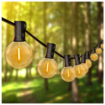 DAYBETTER 100ft Outdoor String Lights Waterproof, G40 Globe Led Patio Lights with 50 Edison Vintage Bulbs, Connectable Outdoor Lights for Yard Porch Bistro �