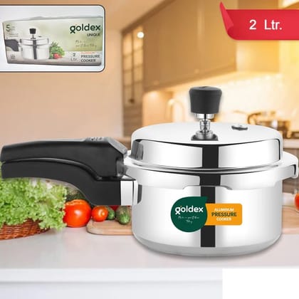 Aluminium Unique Goldex Pressure Cookers With Outer Lid (2 Litres / 5-Year warranty)