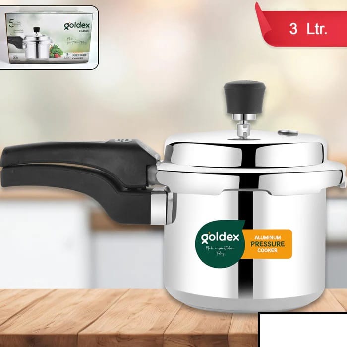 Aluminium Classic Goldex Pressure Cookers With Outer Lid (3 Litres / 5-Year warranty)