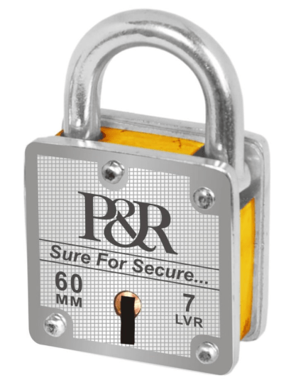 P&R Channal Lock, Packaging Size: 6 Piece, Chrome & Brass