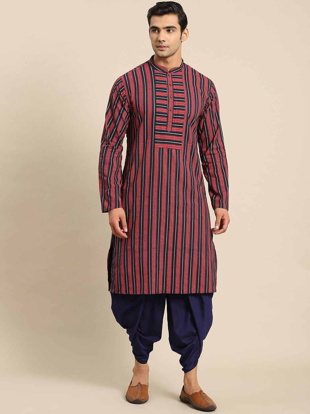 Kisah Men Red Kurta Set