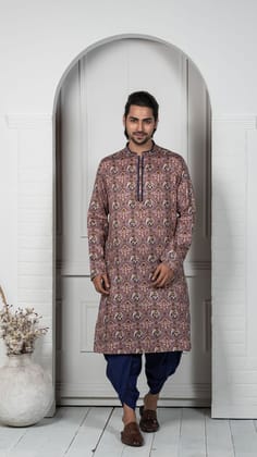 Kisah Men Purple Kurta (Set of 1)