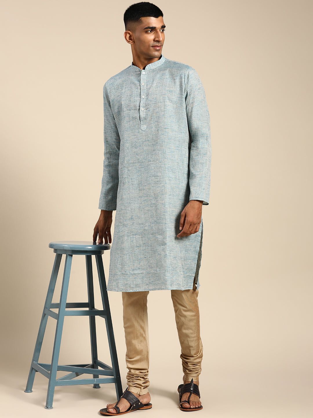 Men blue Kurta Set