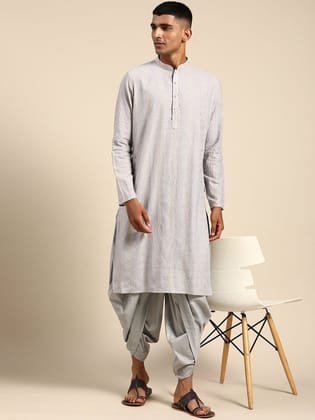 Men Grey Kurta Set