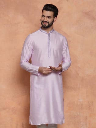 Men Lavender Solid Kurta (Set of 1)