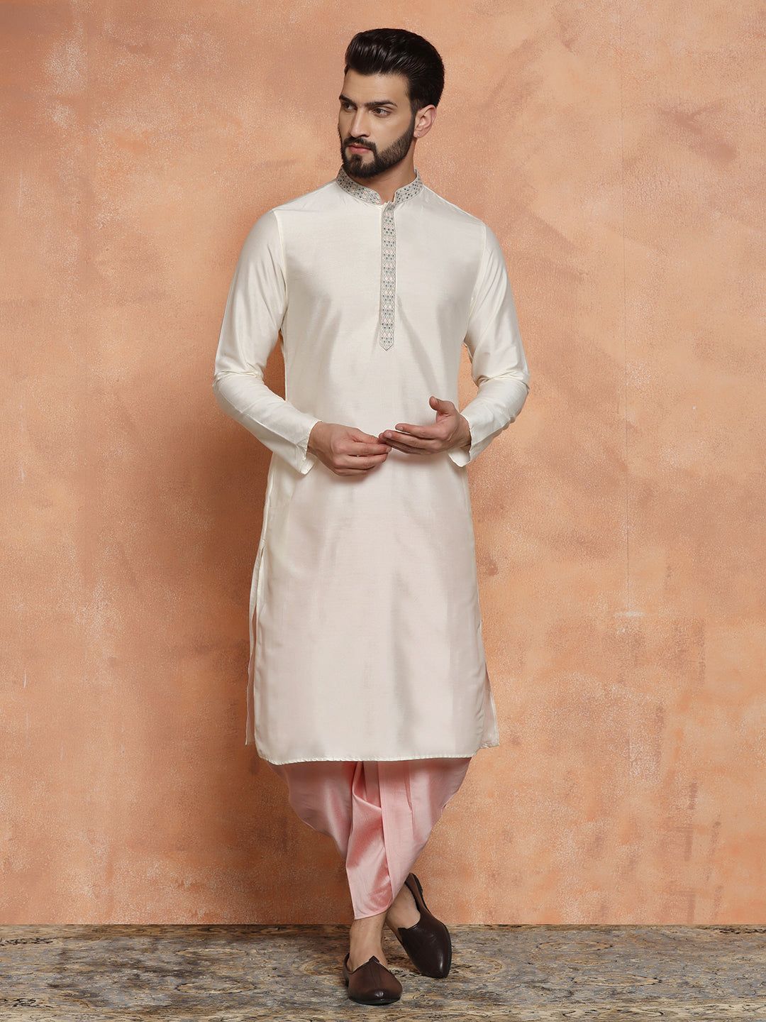 Men White Kurta Set