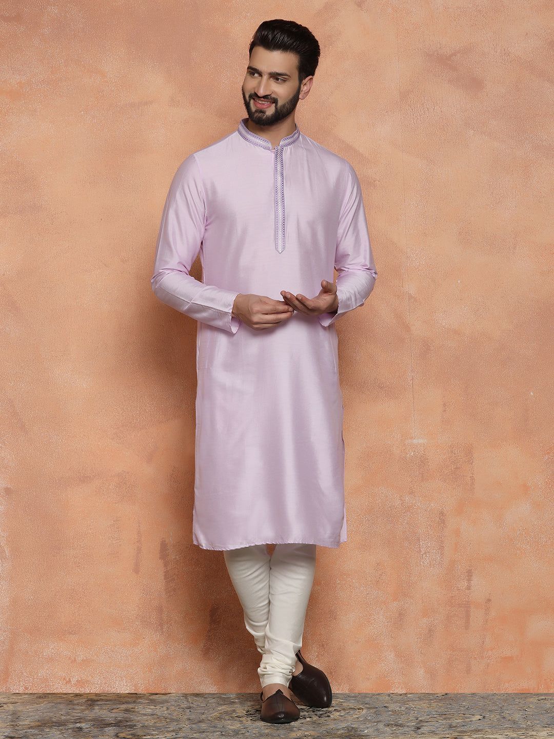 Men Lavender Kurta Set