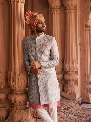 Men's Multi Indowestern Set With Kurta and Trouser