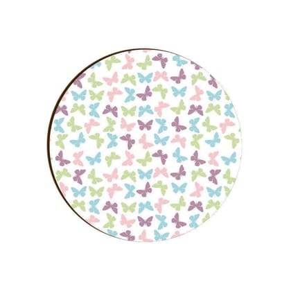 All About Butterflies Round Coaster