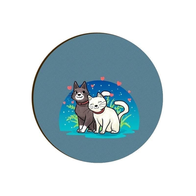 Pawsitively Adorable Cats Round Coaster