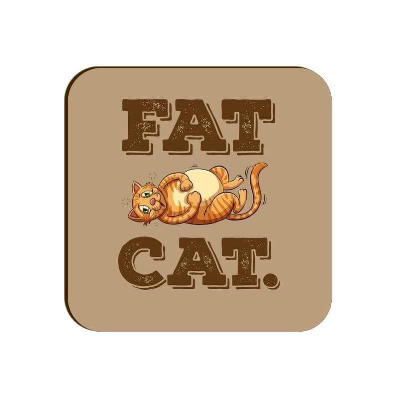 Fat Cat Square Coaster