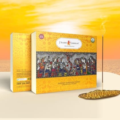 JPSR Prabhu Shriram Divine Shripad Ramayana Luxury Incense Stick Gift Box – Award-Winning, Natural Fragrance Inspired by the Epic Ramayana | Pack of 10