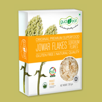 Gud2eat Jowar Flakes | Gluten free | contain more diatary fiber | tasty and delicious | 250g