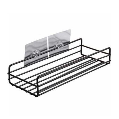 Multipurpose Wall Mount Metal Bathroom Shelf and Rack for Home and Kitchen Rack Bathroom Rack Storage Box Strong Magic Sticker Shower Rack Shelf