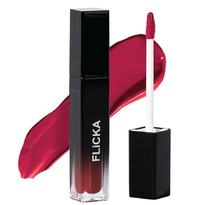 FLiCKA Set and Attack Liquid Matte Lipstick- 01 Crunchy Carrot - Maroon Flush -7ml