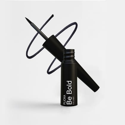 FLiCKA Be Bold Eyeliner 01 Black - Waterproof, Smudge-Proof Liquid Eyeliner for Bold, Long-Lasting Definition