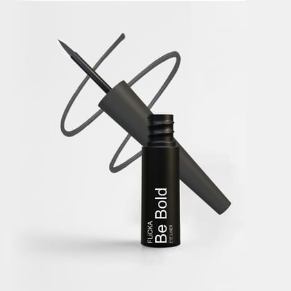 FLiCKA Be Bold Eyeliner 02 Grey - Precision Waterproof Liquid Eyeliner for Smokey Eye Makeup & All-Day Wear