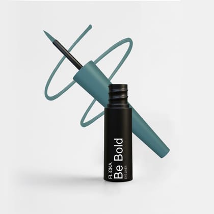 FLiCKA Be Bold Eyeliner 04 Turquoise - Waterproof, Smudge-Proof Liquid Eyeliner for Bold & Stunning Eye Looks