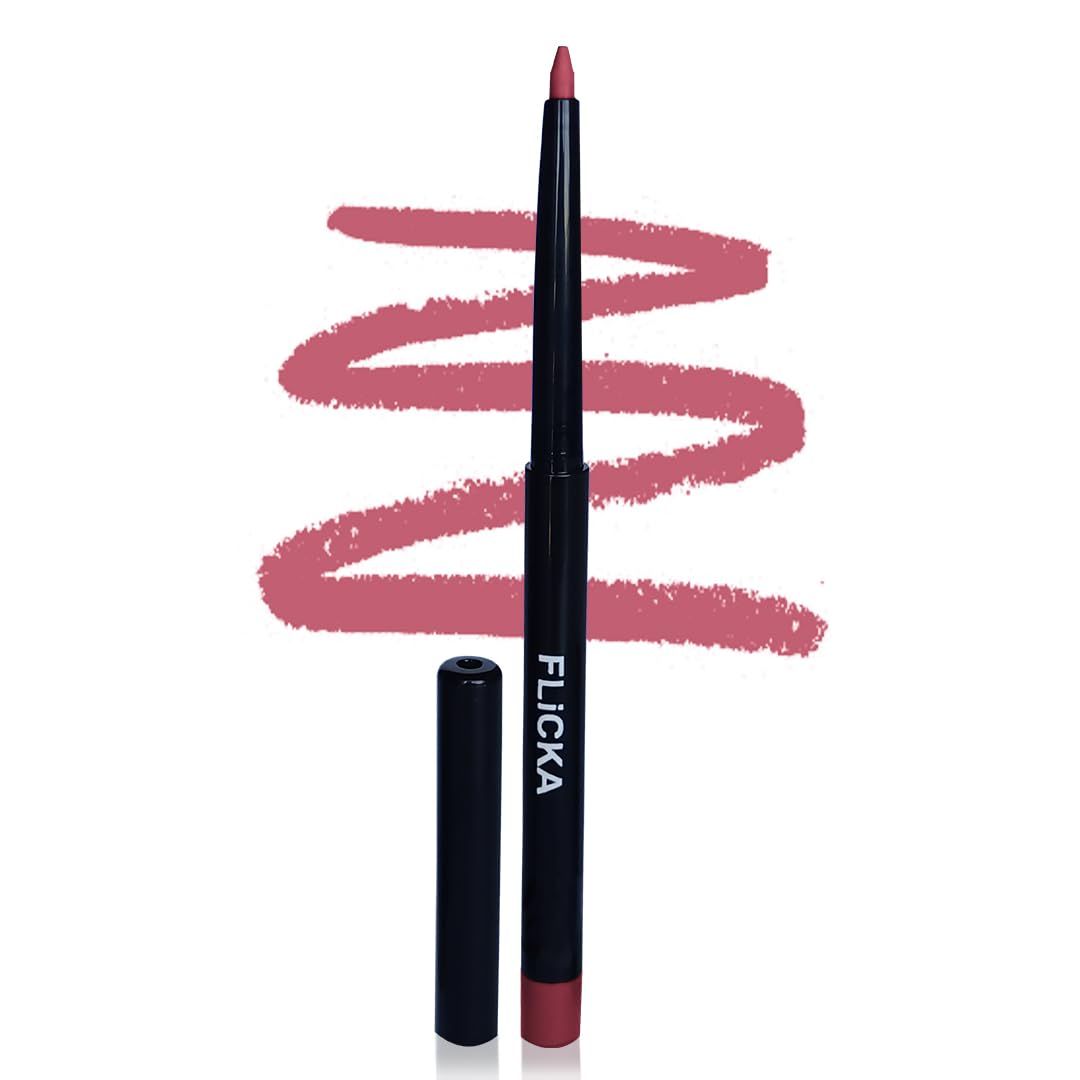 FLiCKA Essential Boundaries Lip Liner| Transfer Proof, Smudge Proof, Vitamin E, Creamy Lightweight Liner For Women, 05 Dubai, 0.4g