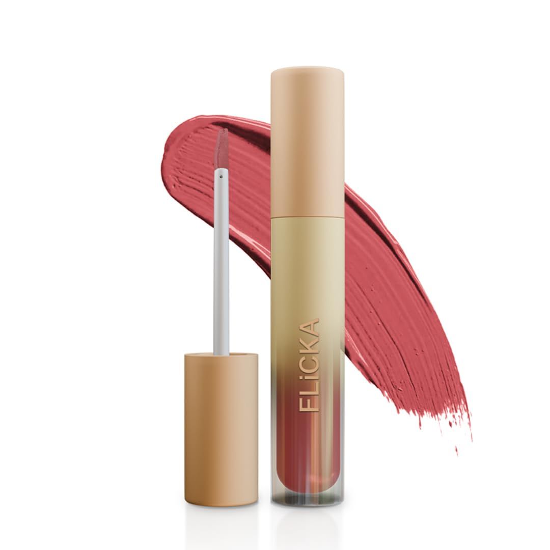 FLiCKA R U Ready 03 BareLove - Natural Nude Liquid Lipstick for Soft, Everyday Wear | Lightweight & Creamy Texture | 5ml | Buildable Coverage, Comfortable Finish