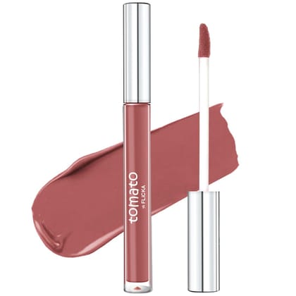 FLiCKA Tomato Liquid Lipstick| Transfer Proof, Smudge Proof, Non-Sticky, Creamy Lightweight Lipstick For Women, Shade 1, 2ml