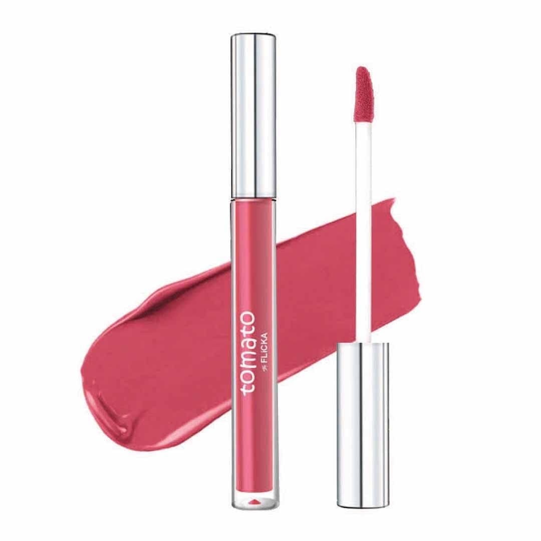 FLiCKA Tomato Liquid Lipstick| Transfer Proof, Smudge Proof, Non-Sticky, Creamy Lightweight Lipstick For Women, Shade 10, 2ml