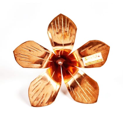 MAYAPURI Copper Amra Pallav/Aam patta/Pooja Mango Leaf for Puja | Size: 3.5x3.5x3.5 inches